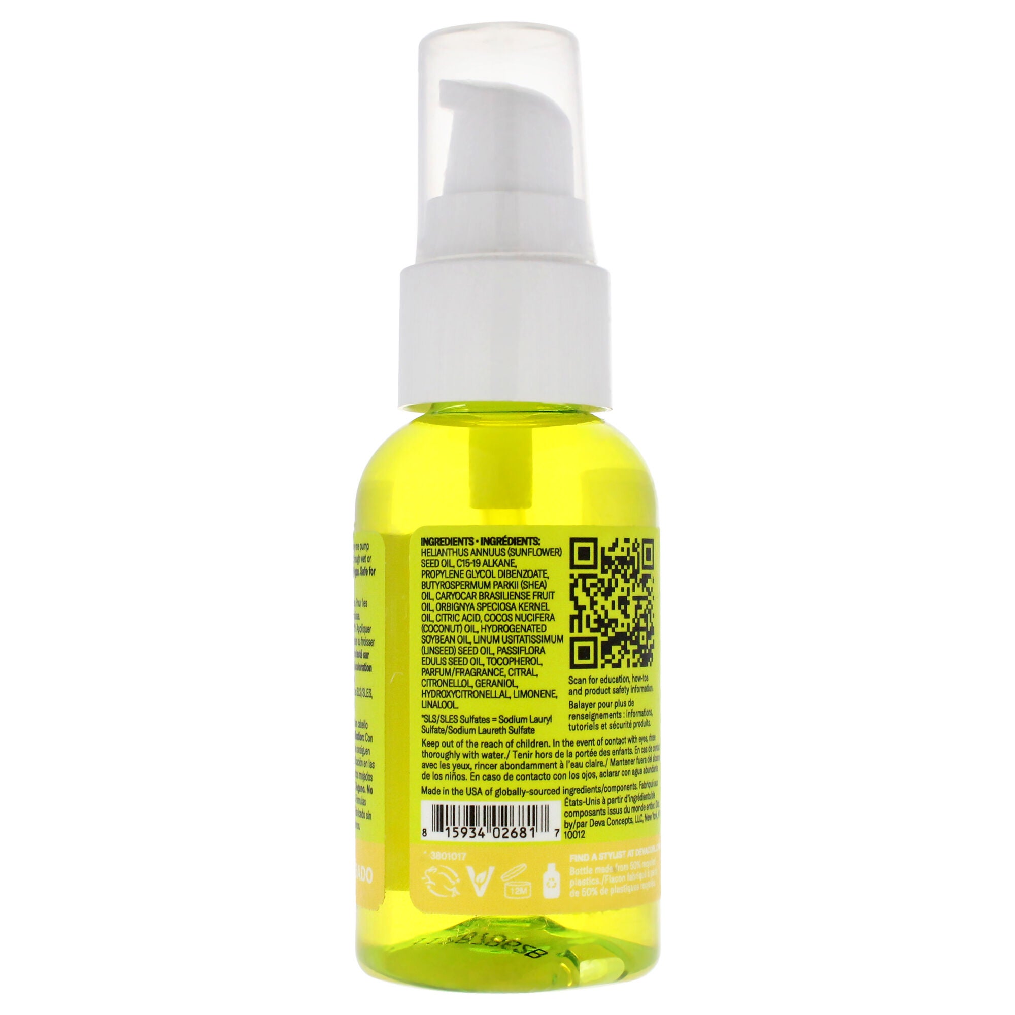 High Shine Nourishing Oil-NP by DevaCurl for Unisex - 1.7 oz Oil, See Description, alternate image number 1