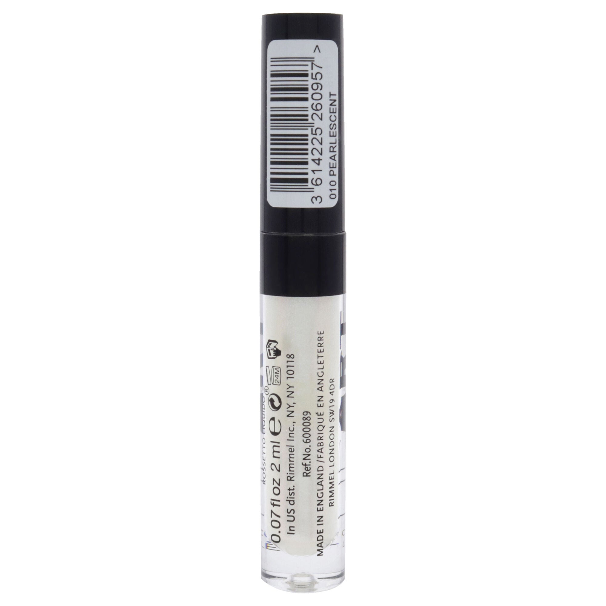 Lip Art Top Coat - 010 Pearlescent by Rimmel London for Women - 0.07 oz Lip Gloss, See Description, alternate image number 1