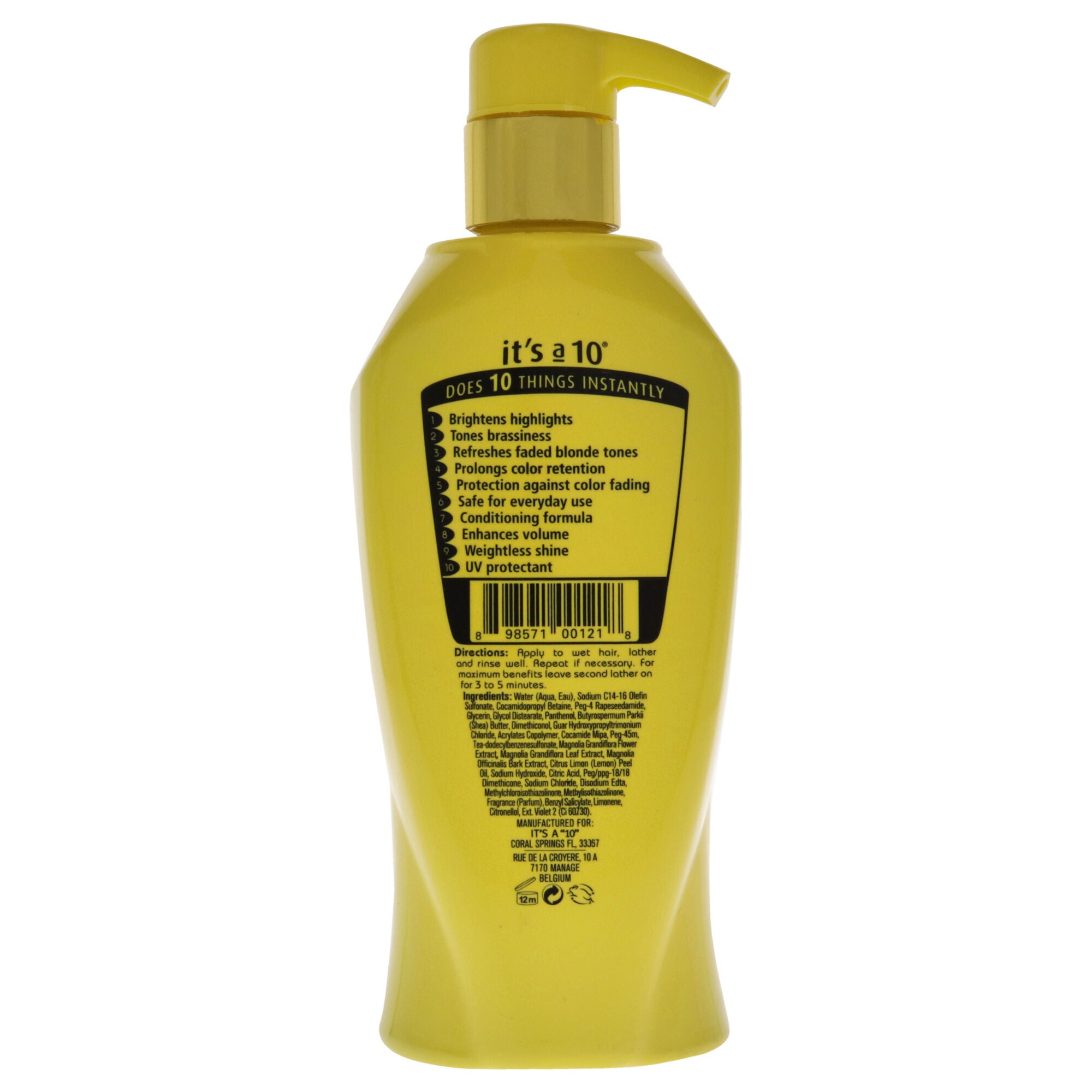 Miracle Brightening Shampoo For Blondes by Its A 10 for Unisex - 10 oz Shampoo, , alternate image number 4