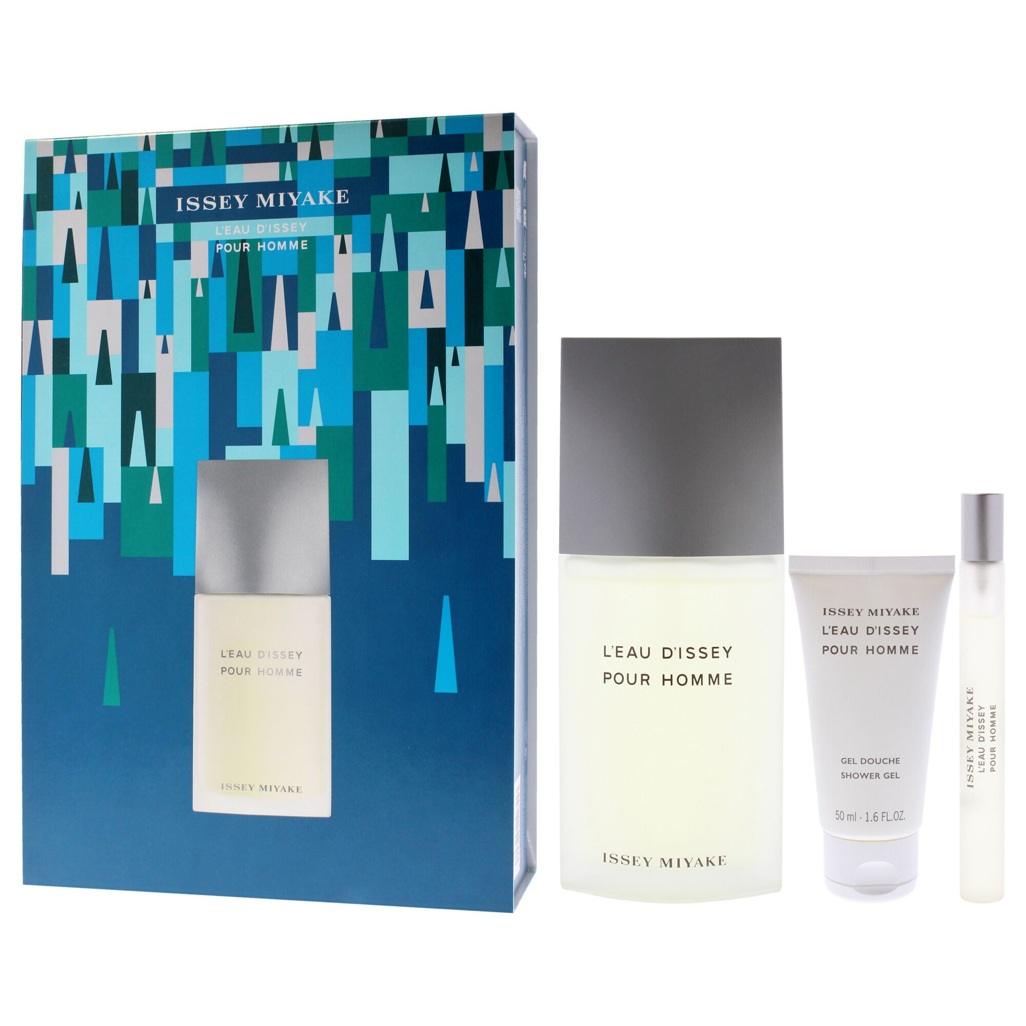 LEau DIssey by Issey Miyake for Men - 3 Pc Gift Set 4.2oz EDT Spray, 0.33oz EDT Spray (Mini), 1.6oz Shower Gel, Clear, alternate image number 3
