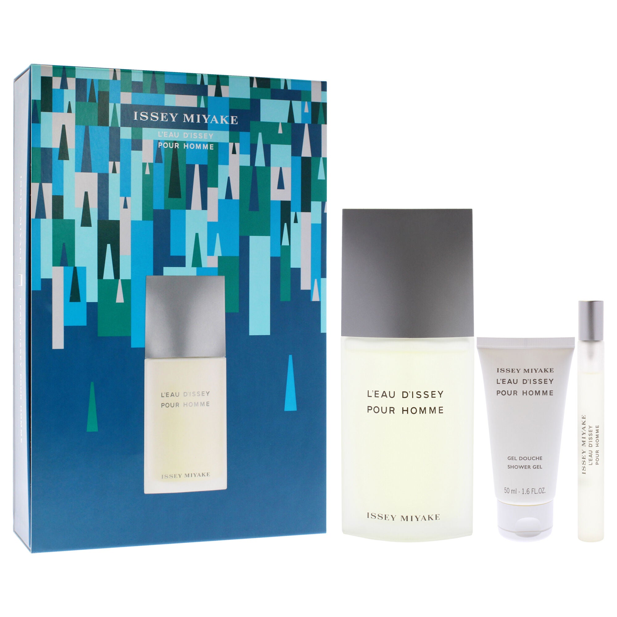 LEau DIssey by Issey Miyake for Men - 3 Pc Gift Set 4.2oz EDT Spray, 0.33oz EDT Spray (Mini), 1.6oz Shower Gel, Clear, alternate image number 2
