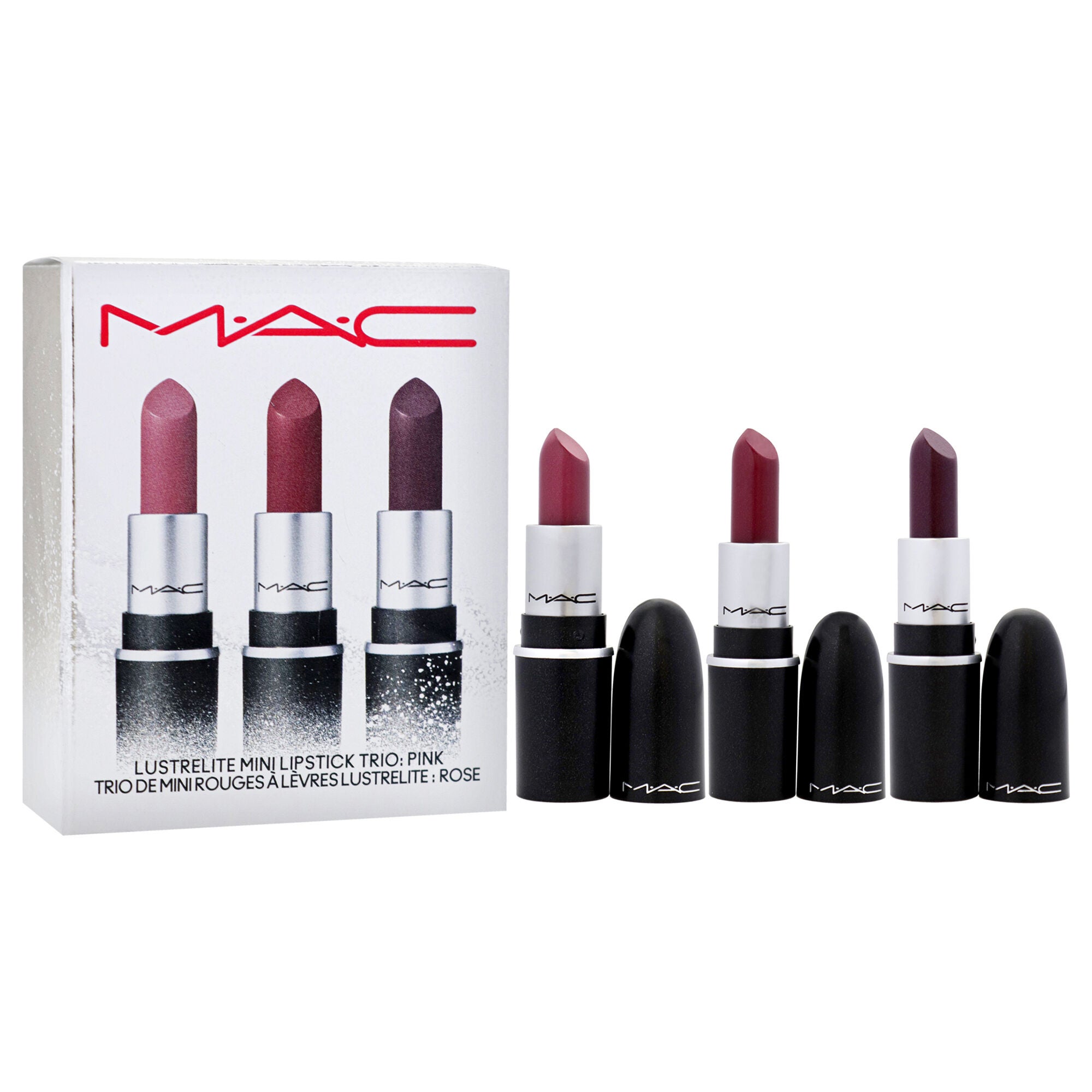 Lustrelite Mini Lipstick Trio - Pink by MAC for Women - 3 Pc Gift Set, See Description, alternate image number 2