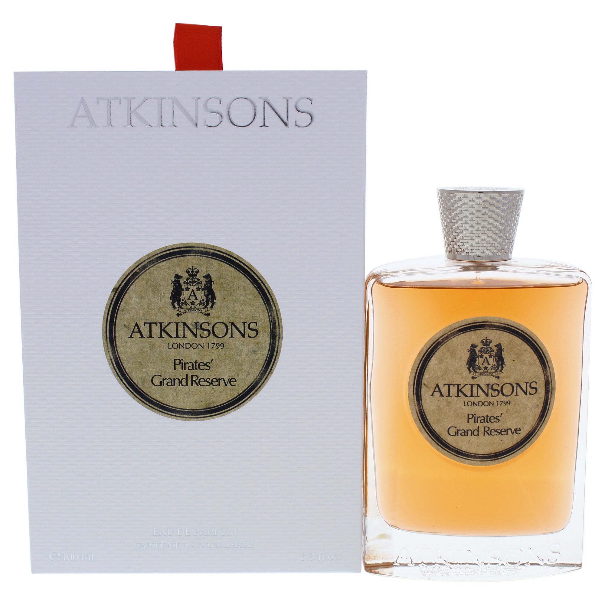 Pirates Grand Reserve by Atkinsons for Men - 3.3 oz EDP Spray, Clear, hi-res image number 0