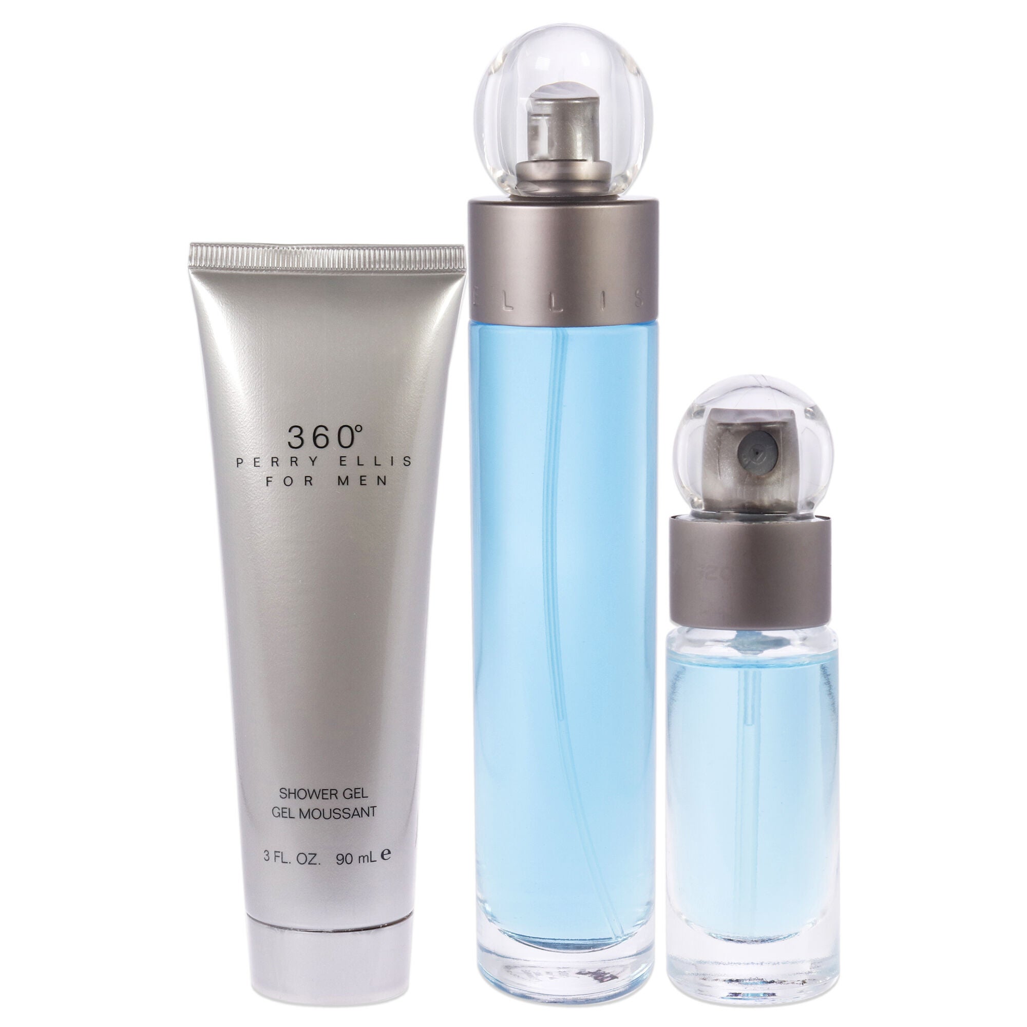 360 by Perry Ellis for Men - 3 Pc Gift Set 3.4 oz EDT Spray, 0.25 oz EDT Spray, 3oz Shower Gel, See Description, alternate image number 2