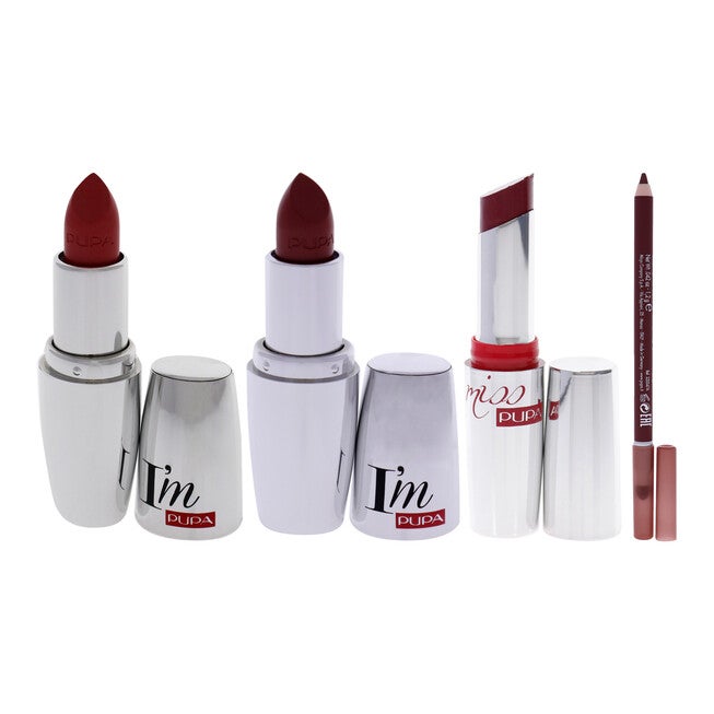 I Am Pure-Colour Lipstick With True Lips Blendable Lip Liner and Miss Pupa Lipstick Kit by Pupa Milano for Women - 4 Pc Kit, See Description, alternate image number 2
