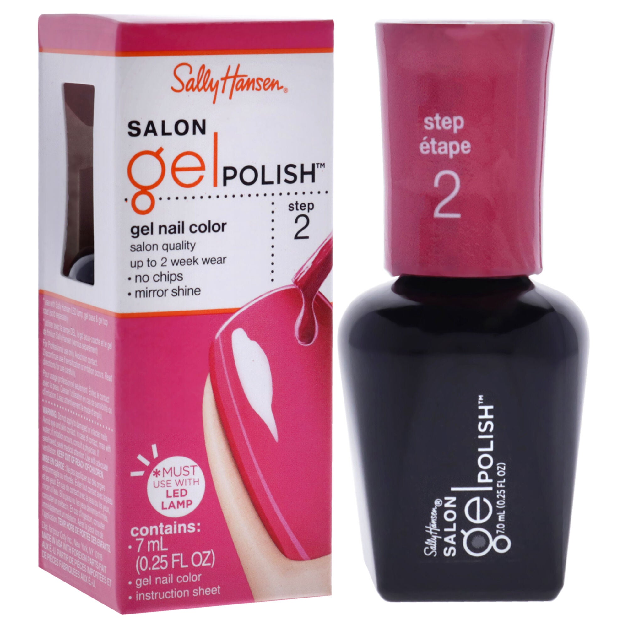 Salon Gel Polish - 210 Back To The Fuchsia by Sally Hansen for Women - 0.25 oz Nail Polish, See Description, alternate image number 1