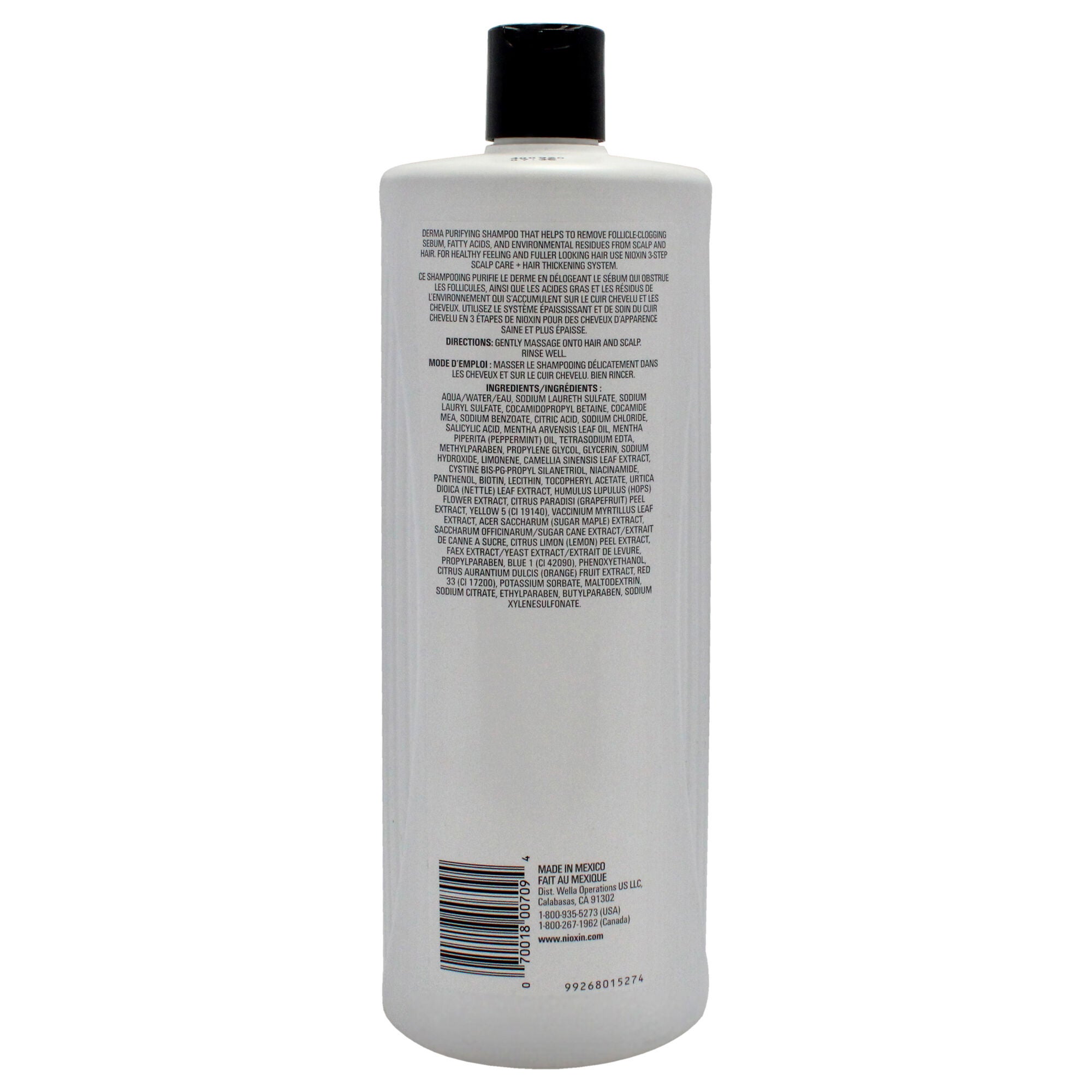 System 2 Cleanser Shampoo by Nioxin for Unisex - 33.8 oz Shampoo, See Description, alternate image number 2