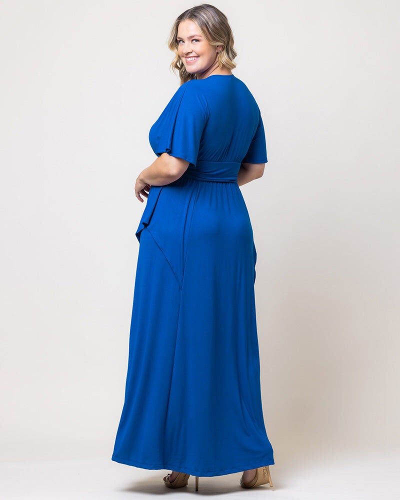 Indie Flair Maxi Dress, Cobalt Blue, alternate image number 1