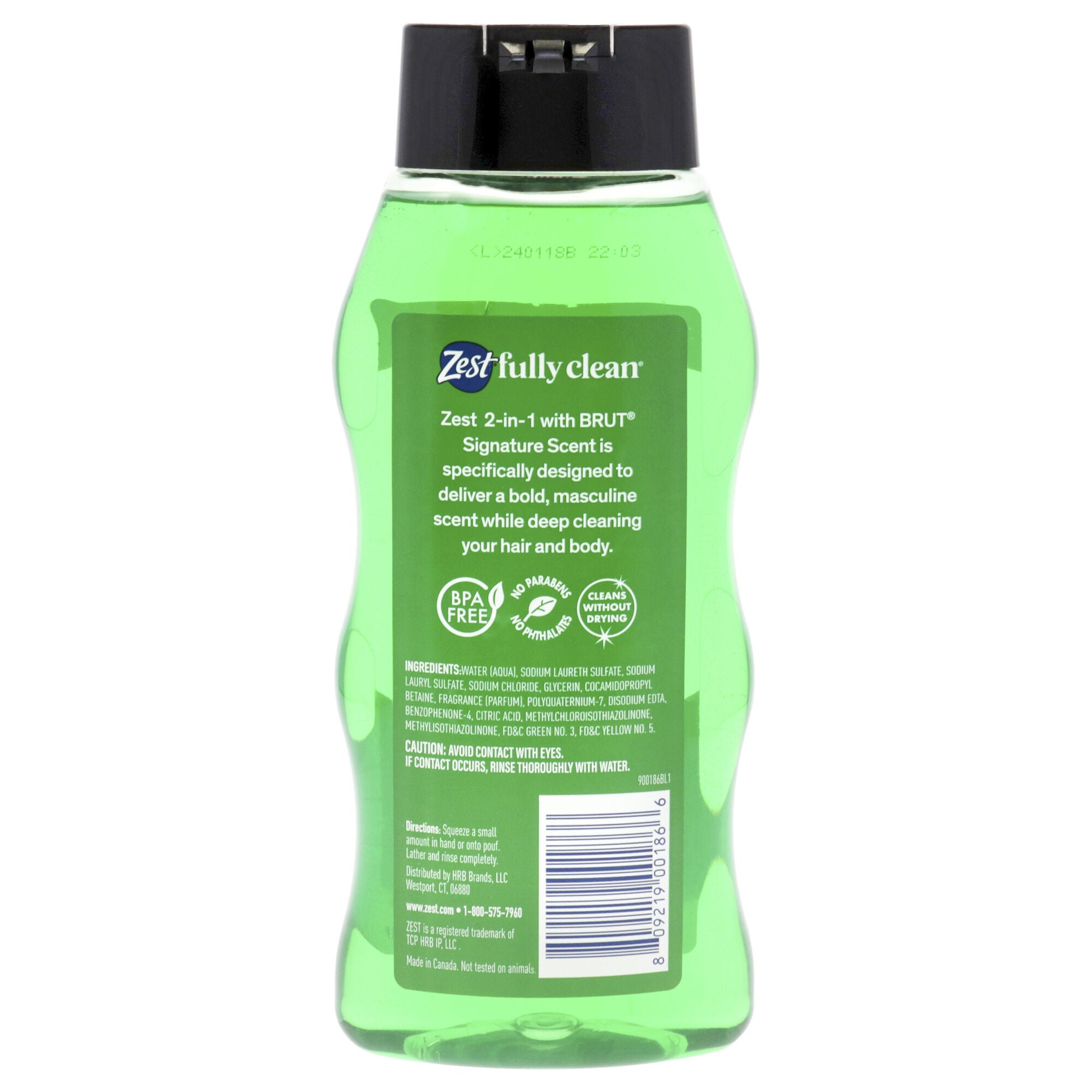 2-in-1 Hair and Body Wash - Signature Scent by Zest for Men - 20 oz Body Wash, See Description, alternate image number 1