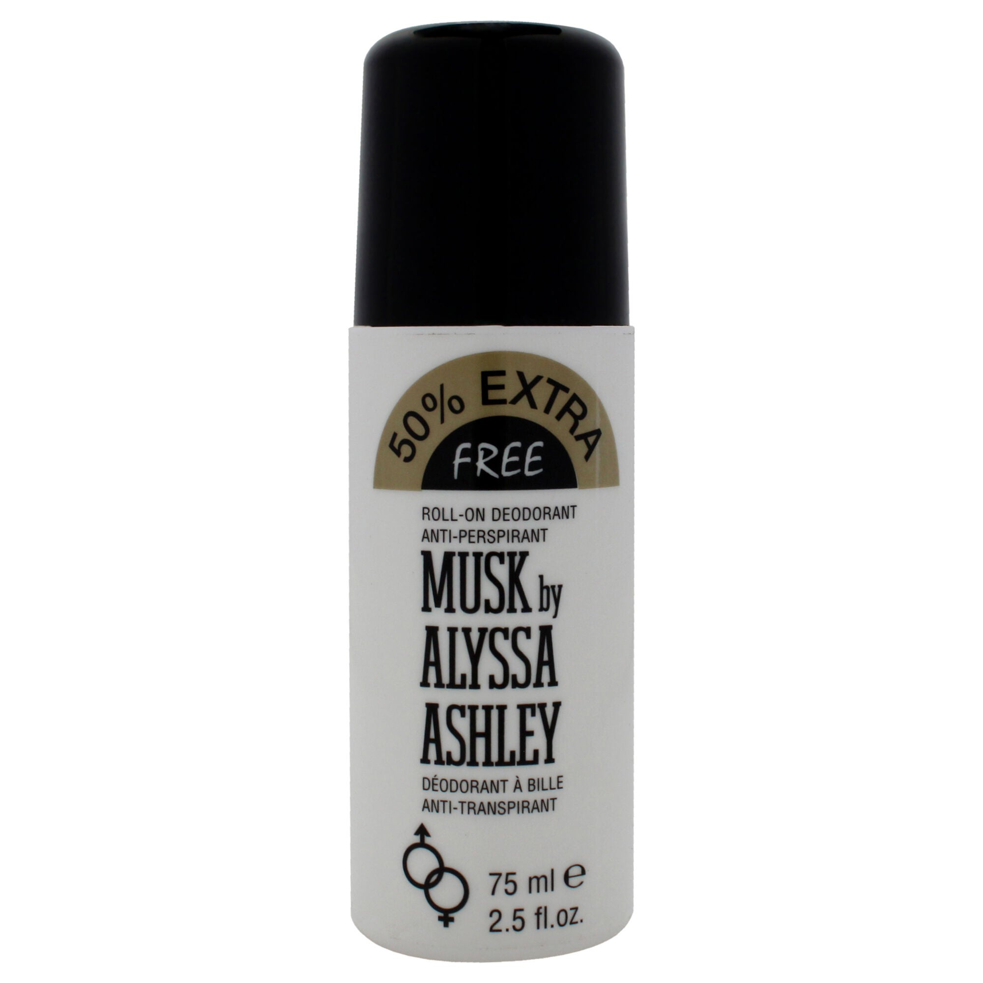 Musk Deodorante Antitranspirante by Alyssa Ashley for Unisex - 2.5 oz Deodorant Roll-On, See Description, hi-res image number 0