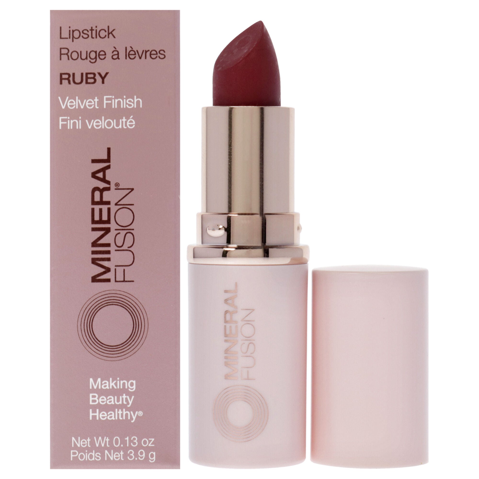 Velvet Finish Lipstick - Ruby by Mineral Fusion for Women - 0.13 oz Lipstick, See Description, hi-res image number 0