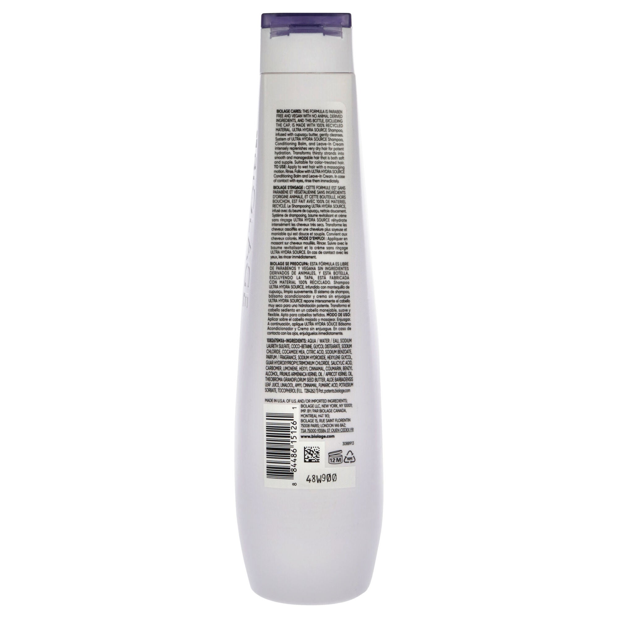 Biolage Ultra HydraSource Shampoo by Matrix for Unisex - 13.5 oz Shampoo, See Description, alternate image number 2