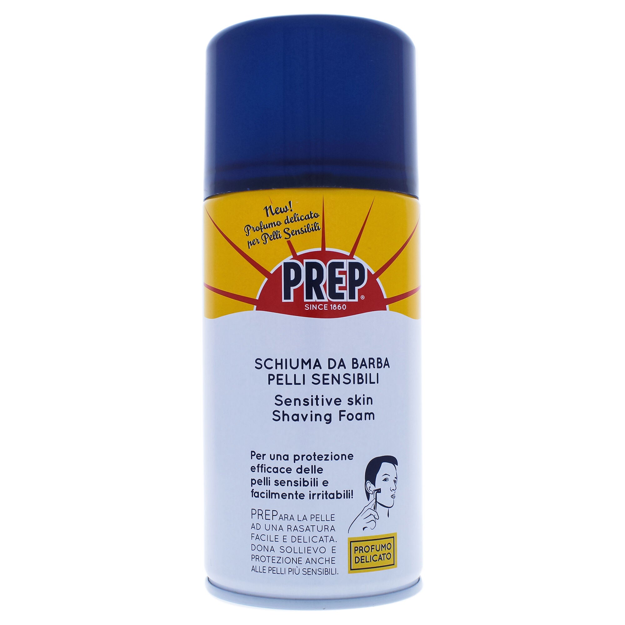 Pelli sensibili Shaving Foam Sensitive Skin by Prep for Men - 10 oz Shaving Foam, See Description, alternate image number 1