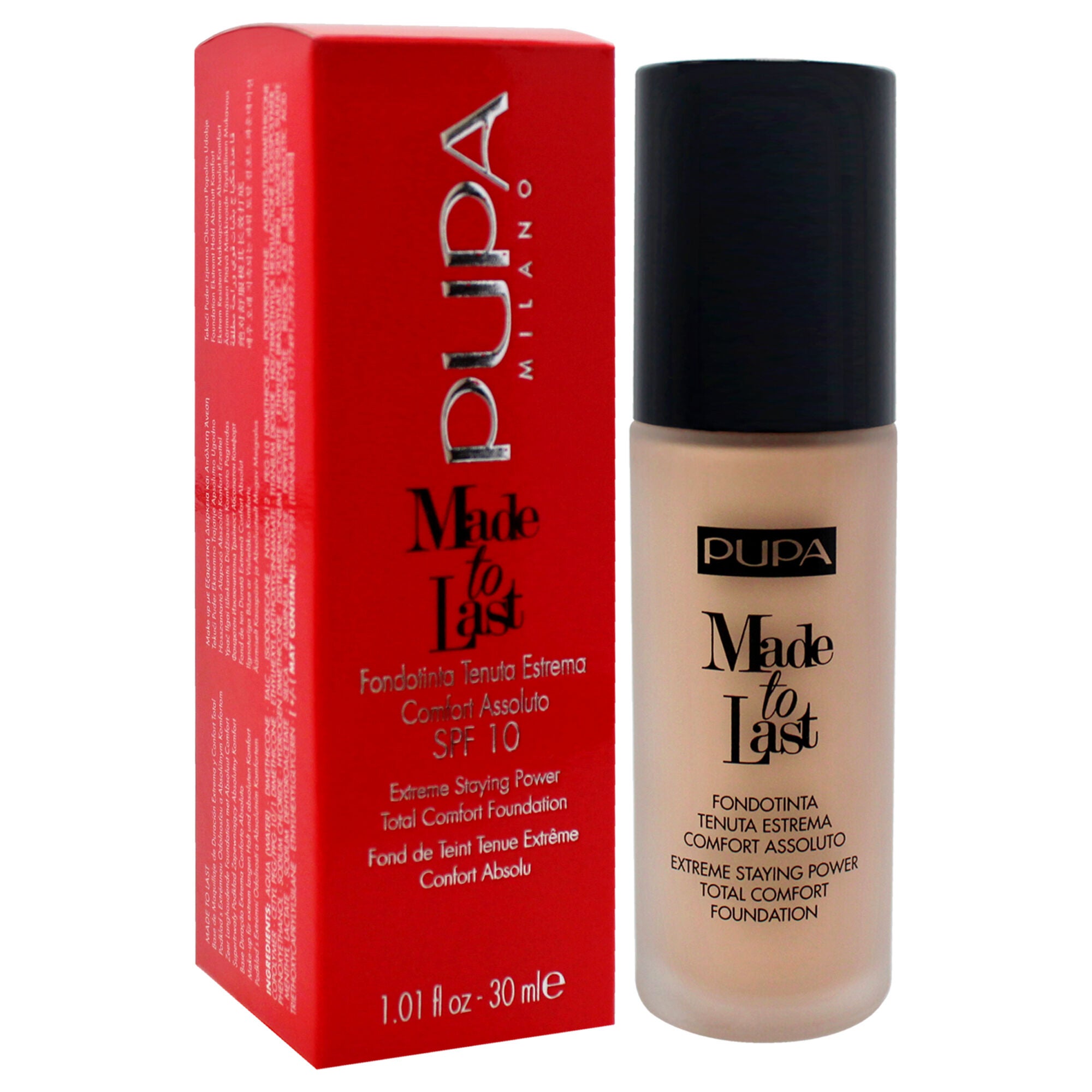 Made to Last Extreme Staying Power Foundation SPF 30 - 020 Light Beige by Pupa Milano for Women - 1.01 oz Foundation, See Description, alternate image number 1