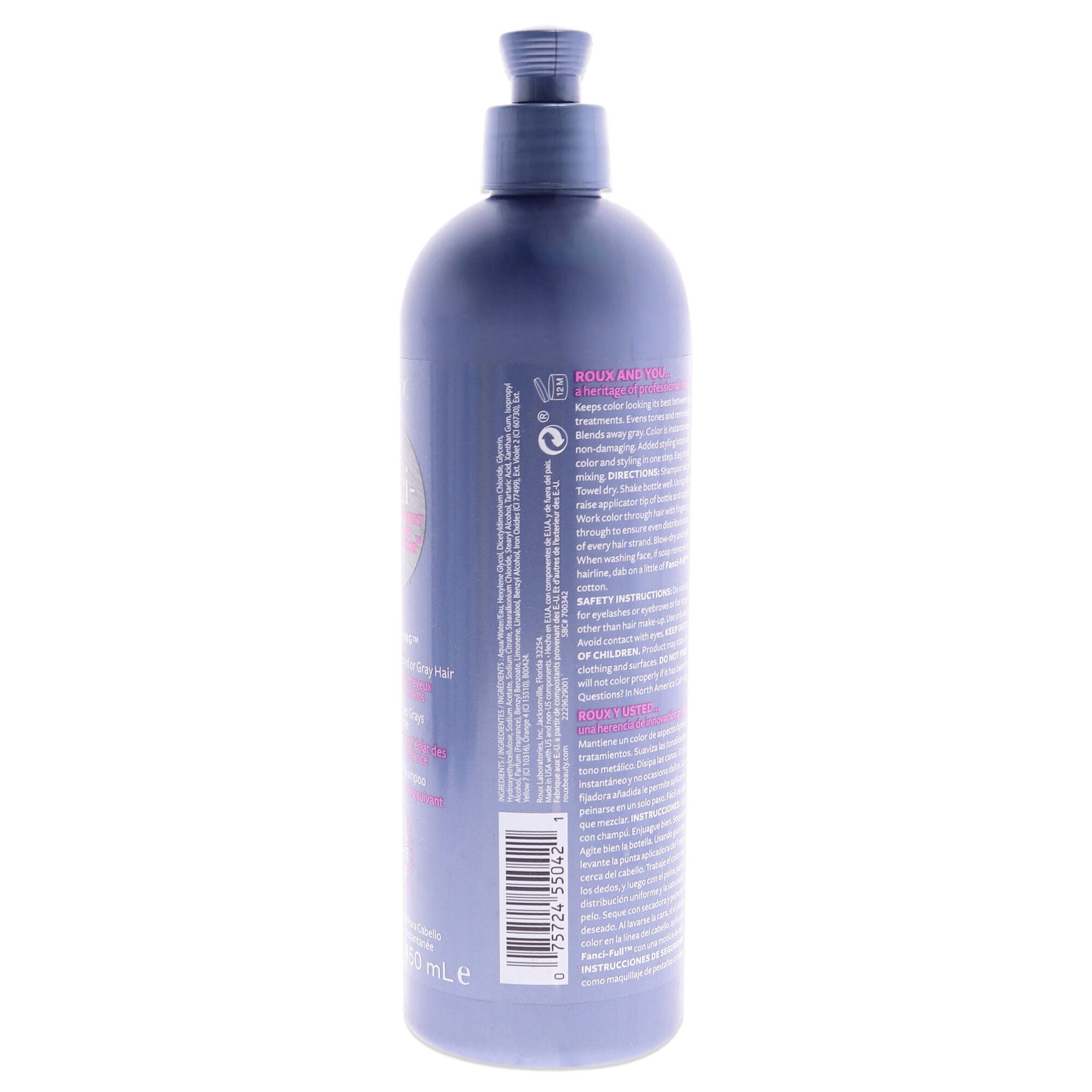 Fanci-Full Rinse Instant Hair Color - 42 Silver Lining by Roux for Unisex - 15.2 oz Hair Color, Silver, alternate image number 1