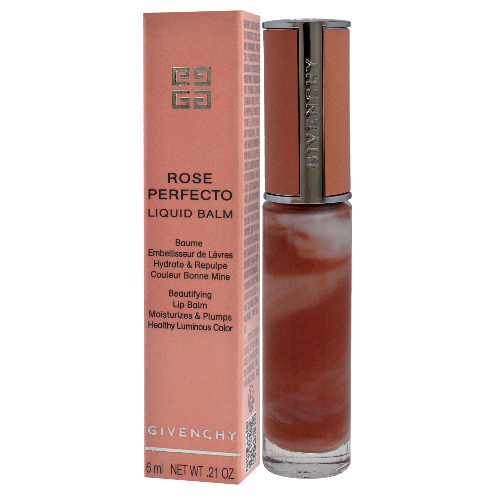 Rose Perfecto Tinted Liquid Lip Balm - N110 Milky Nude by Givenchy for Women - 0.2 oz Lip Balm, See Description, alternate image number 3
