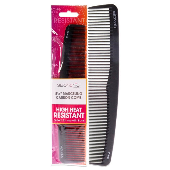 Marceling Carbon Comb High Heat Resistant 8.5 by SalonChic for Unisex - 1 Pc Comb, NA, hi-res image number null