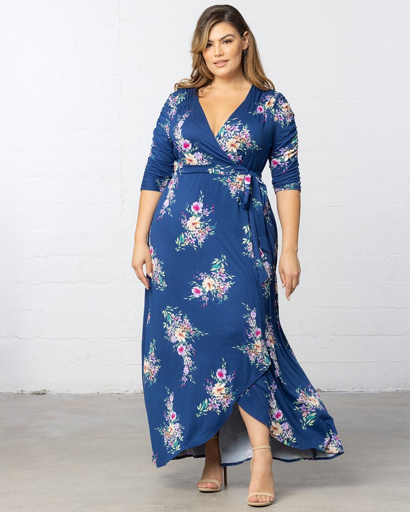 Meadow Dream Maxi Dress, Blue Floral Print, hi-res image number 0