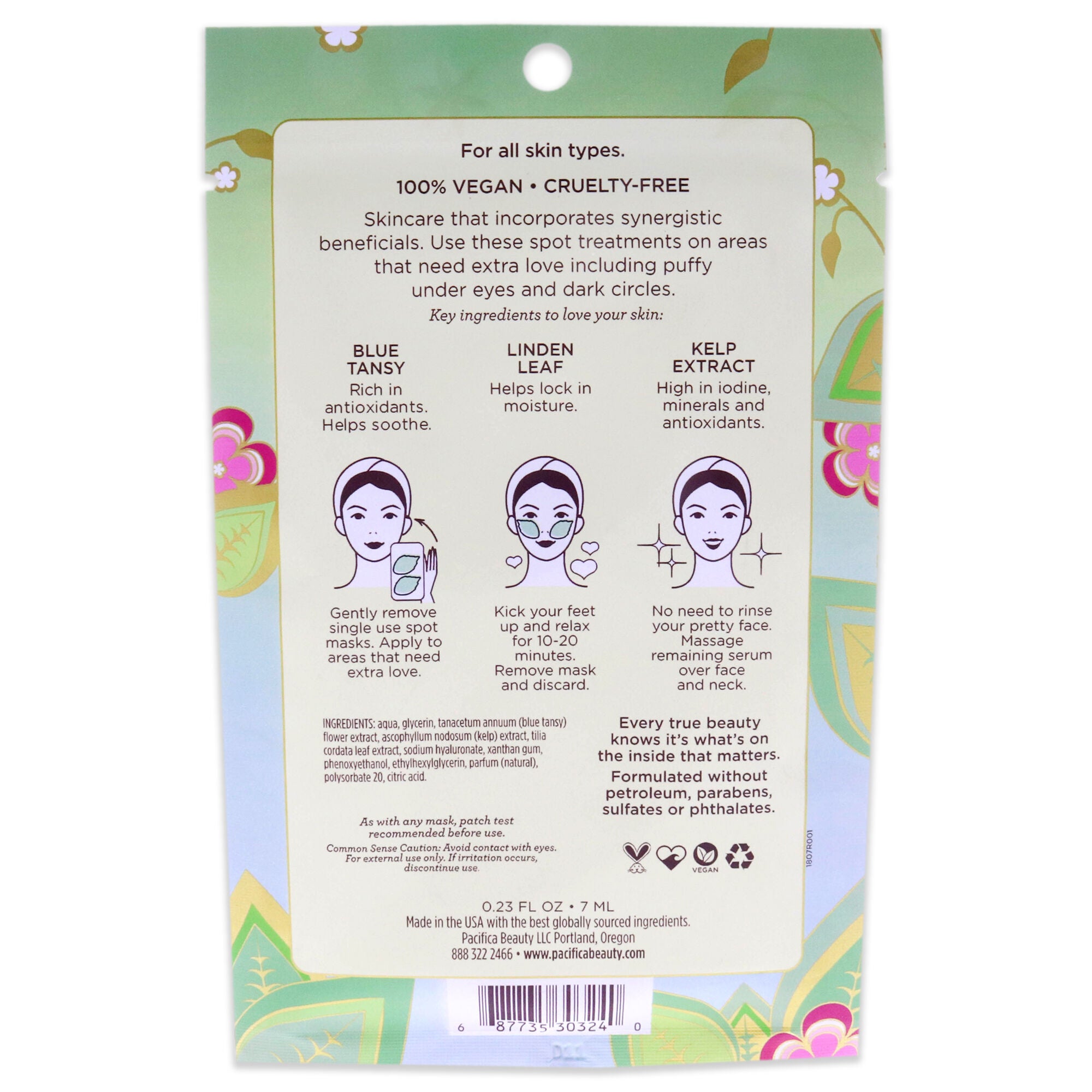 Leave Pretty Anti-Puff Eye Patches by Pacifica for Unisex - 1 Pair Mask, See Description, alternate image number 2