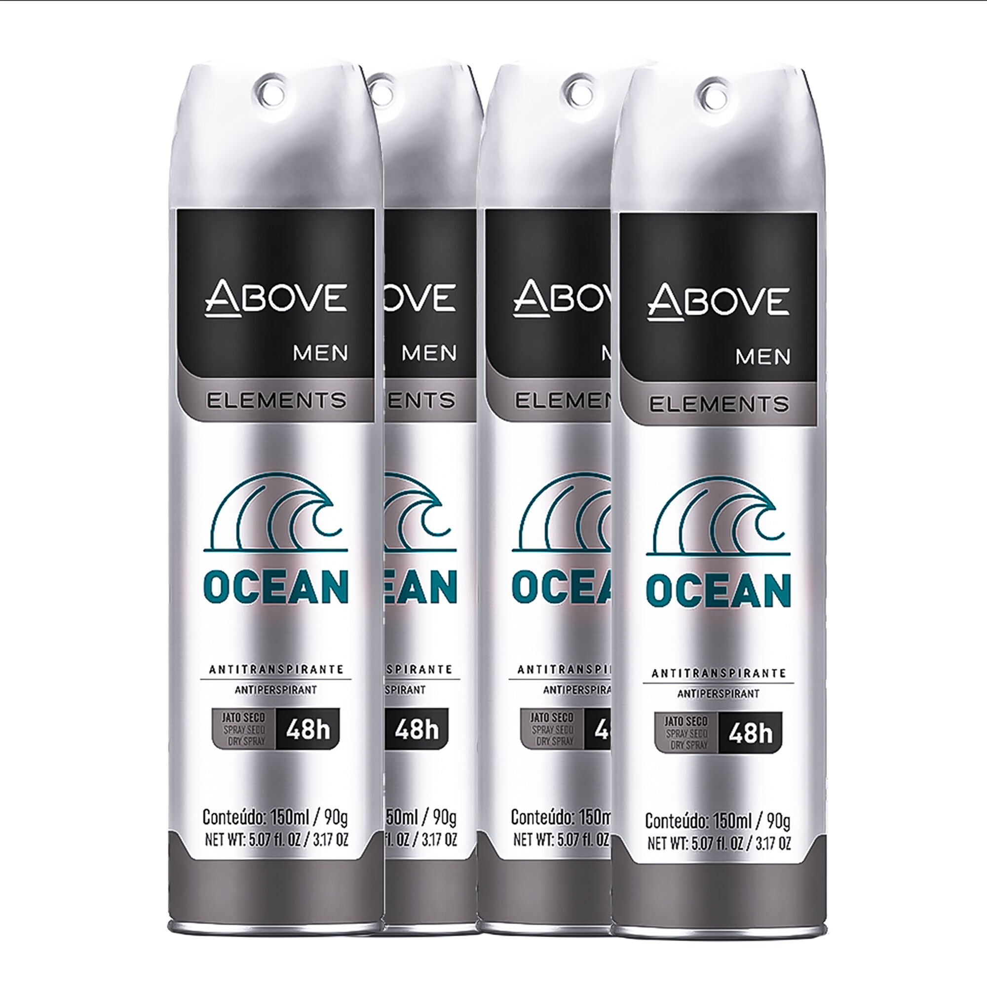 48 Hours Element Antiperspirant Deodorant - Ocean by Above for Men - 3.17 oz Deodorant Spray - Pack of 4, See Description, alternate image number 4