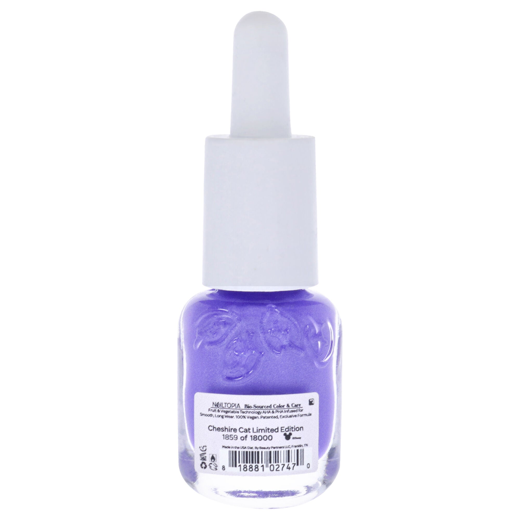 Bio-Sourced Chip Free Nail Lacquer Disney Collection Cheshire - Purple Metallic by Nailtopia for Women - 0.169 oz Nail Polish, , alternate image number 3