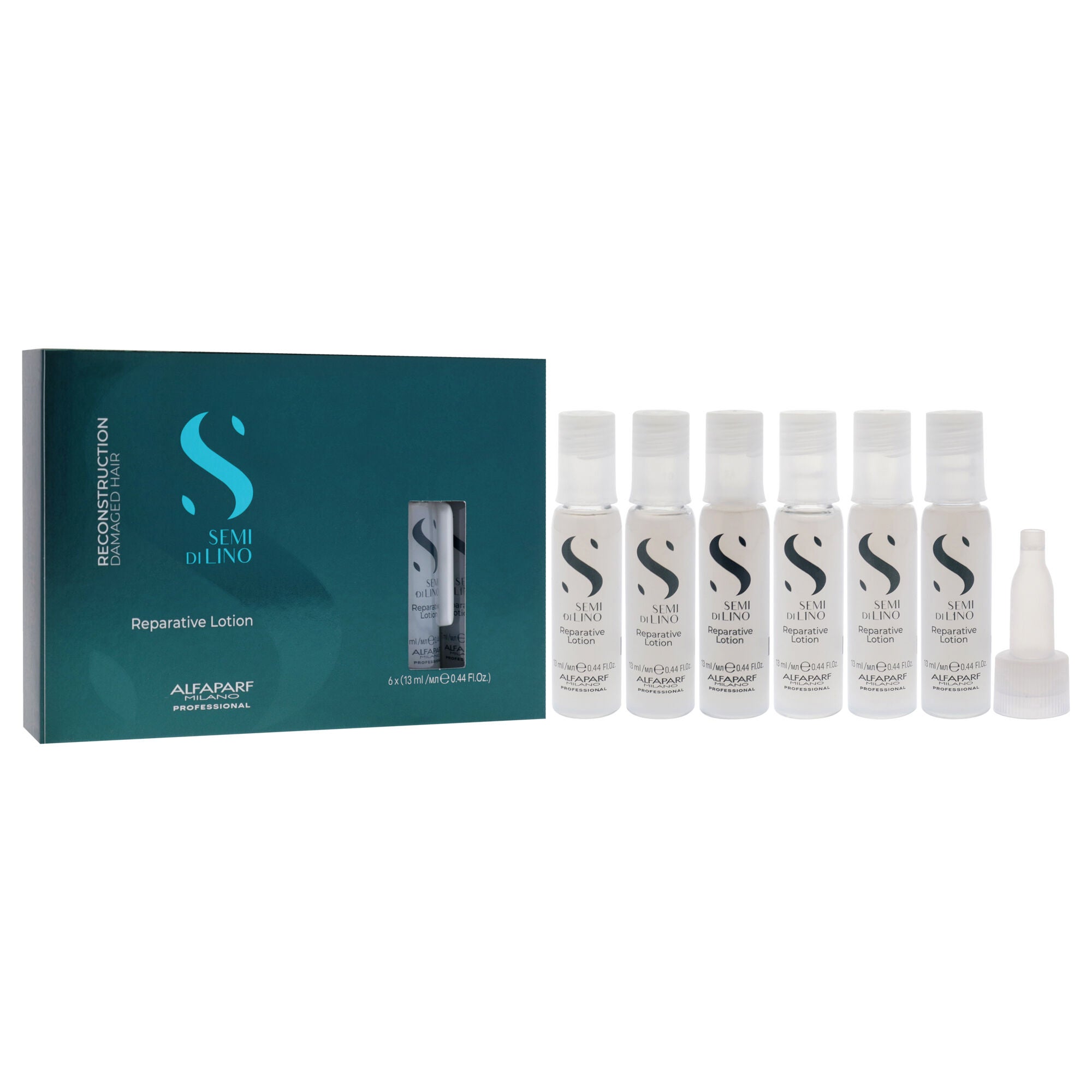 Semi Di Lino Reconstruction Reparative Lotion by Alfaparf Milano for Unisex - 6 x 0.44 oz Lotion, See Description, alternate image number 1