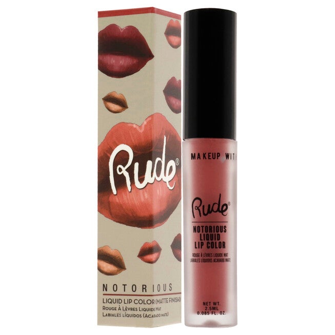 Notorious Rich Long Liquid Lip Color - Sinister Villain by Rude Cosmetics for Women - 0.1 oz Lip Color, NA, alternate image number null