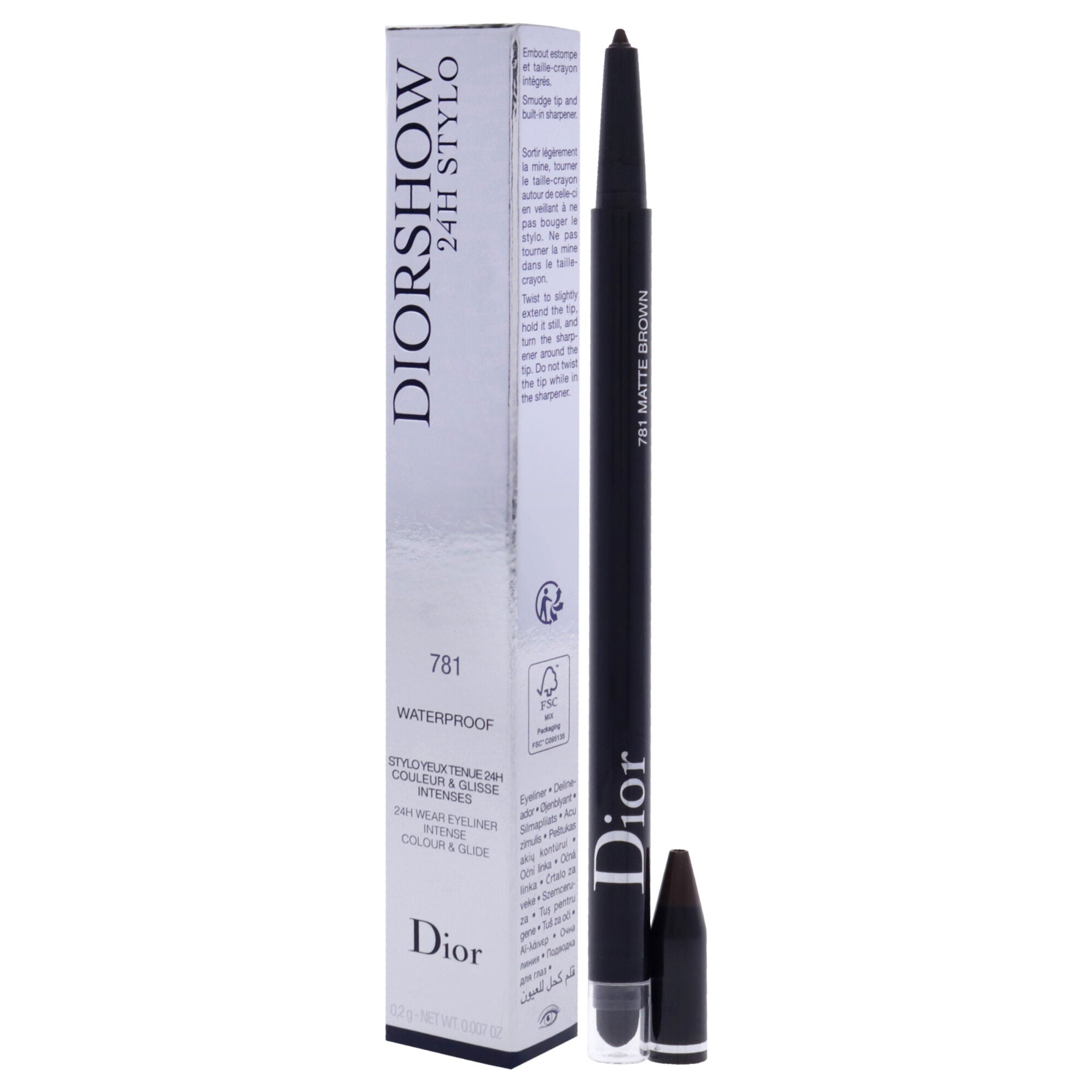 Diorshow 24H Stylo Waterproof Eyeliner - 781 Matte Brown by Christian Dior for Women - 0.007 oz Eyel, , alternate image number 7
