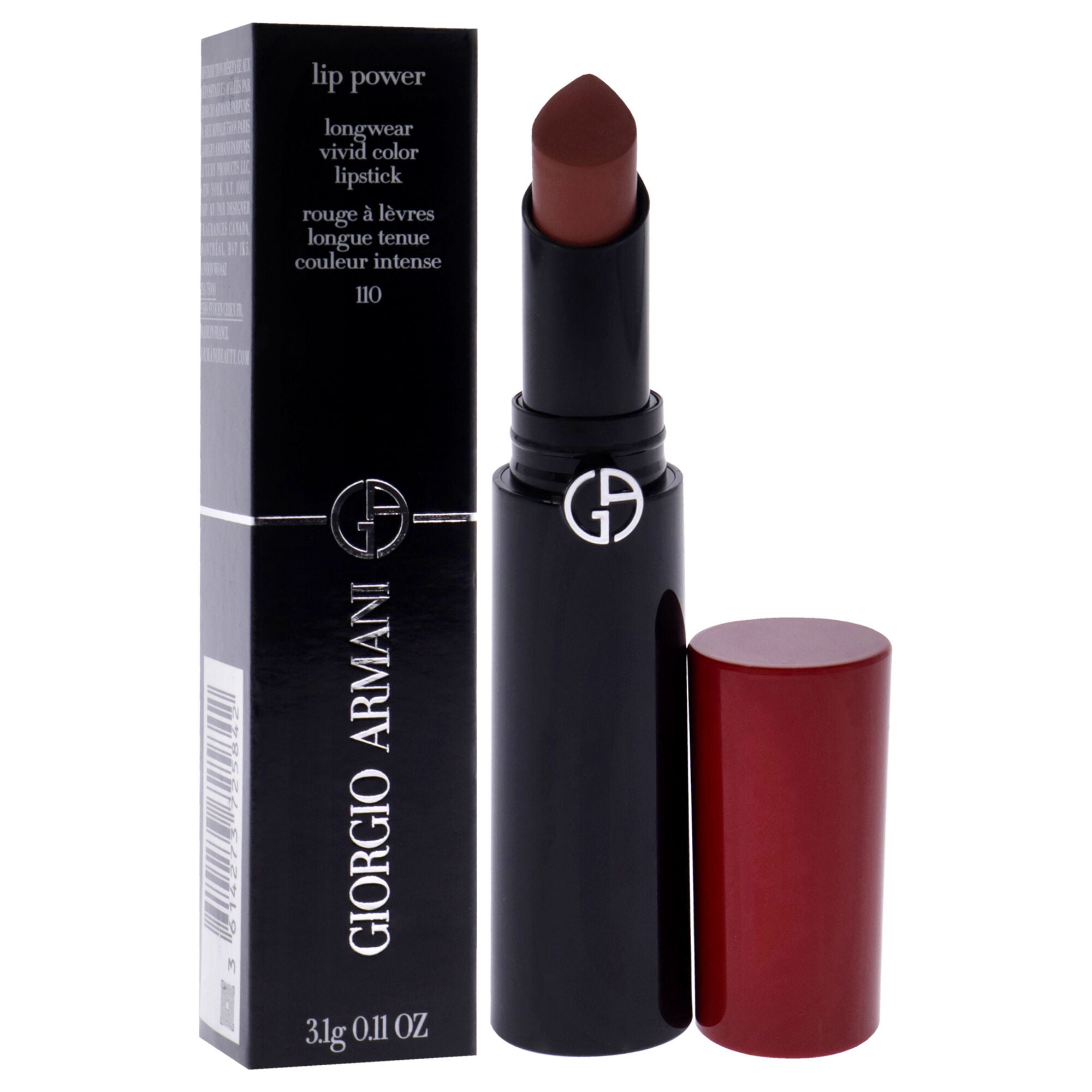 Lip Power Longwear Vivid Color Lipstick - 110 Mania by Giorgio Armani for Women - 0.11 oz Lipstick, , alternate image number 6