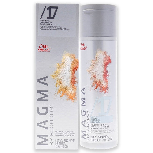 Magma by Blondor Pigmented Lightener - 17 Ash Brown by Wella for Unisex - 4.2 oz Lightener, See Description, hi-res image number 0