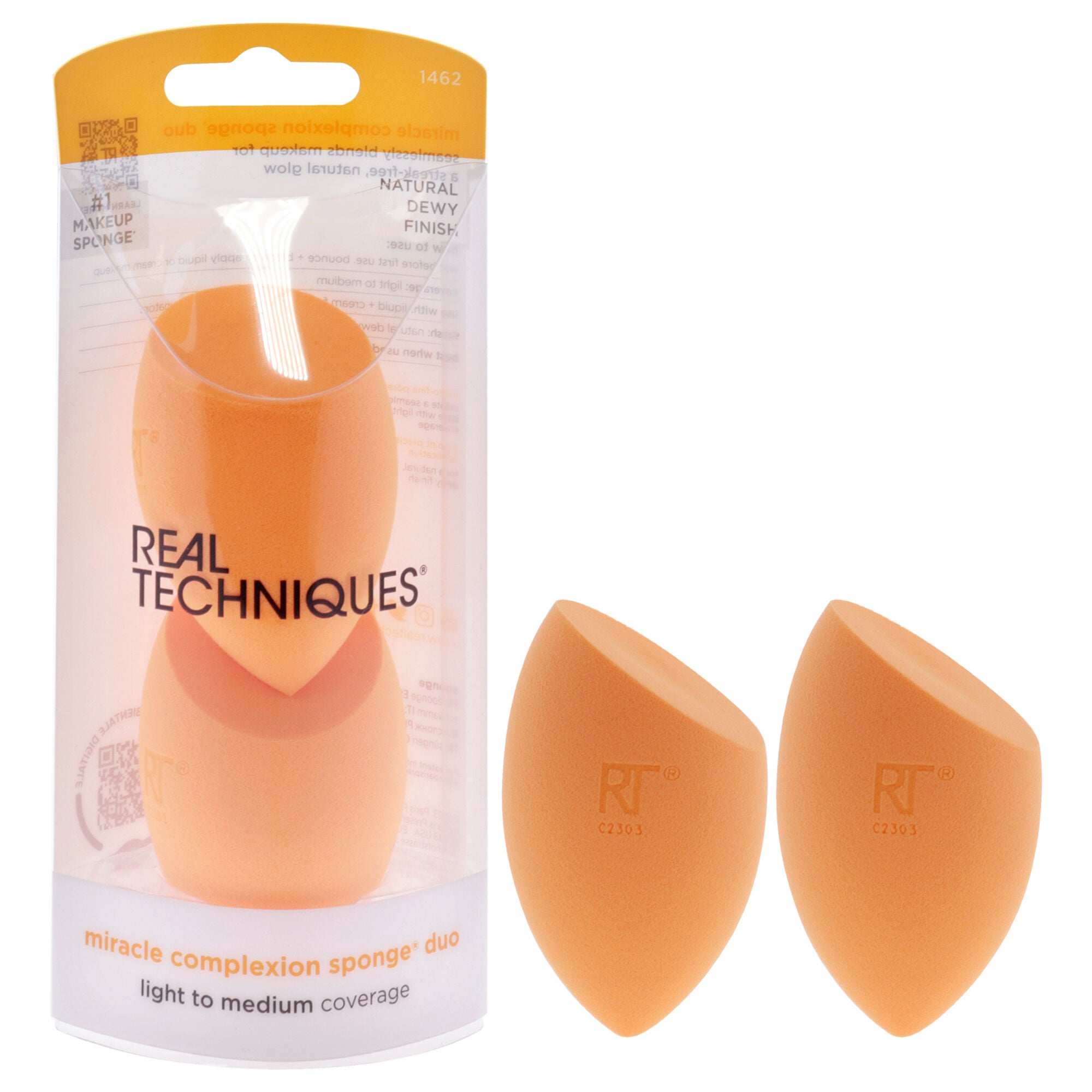 Miracle Complexion Sponge Duo - 1462 by Real Techniques for Women - 2 Pc Sponge, See Description, hi-res image number 0
