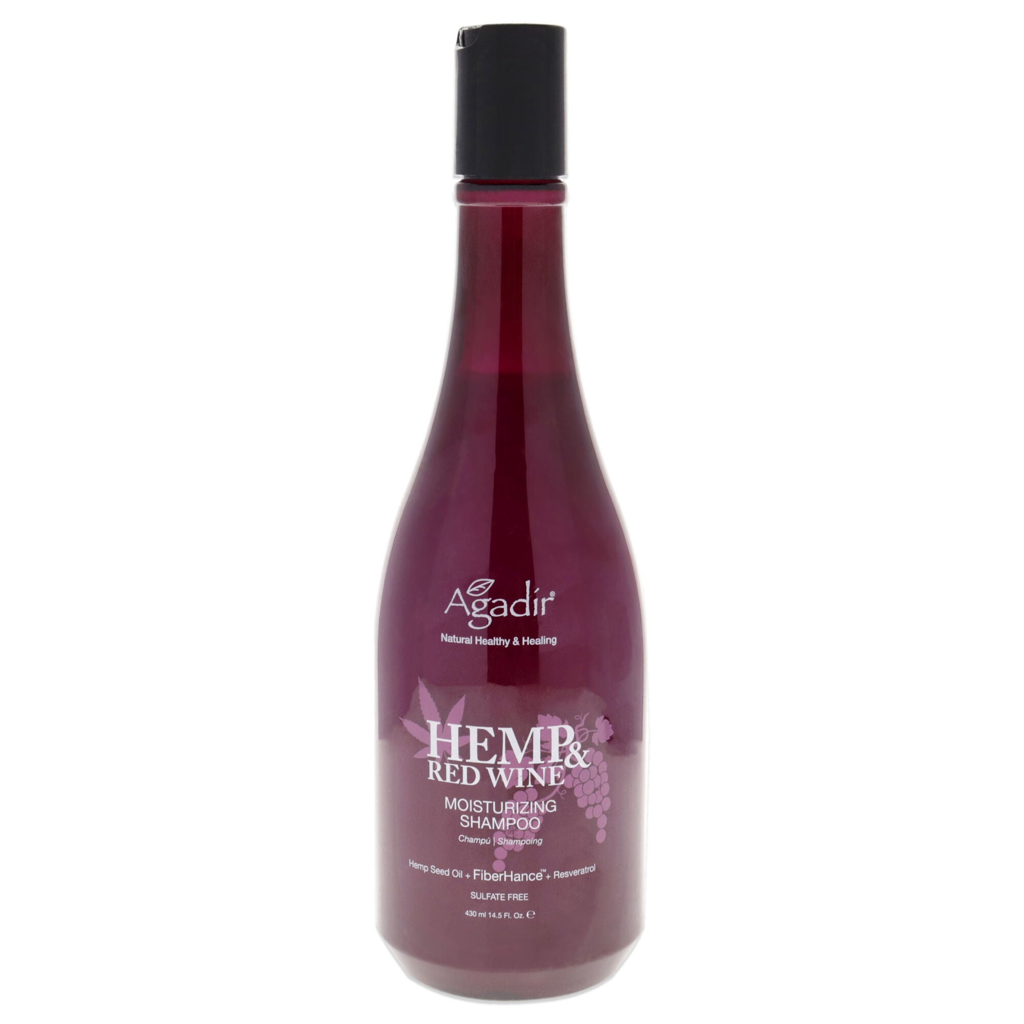 Hemp and Red Wine Moisturizing Shampoo by Agadir for Unisex - 14.5 oz Shampoo, , alternate image number 3