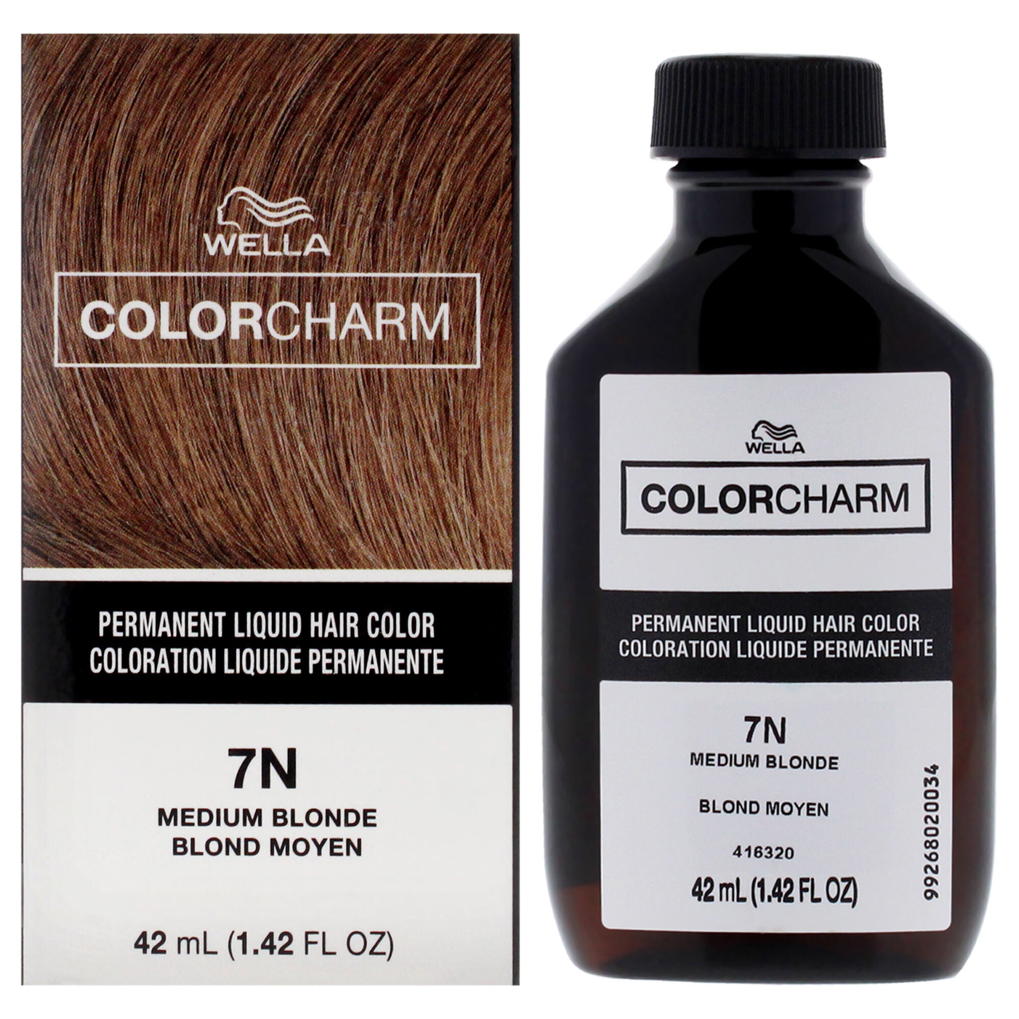 Color Charm Permanent Liquid Hair Color - 7N Medium Blonde by Wella for Unisex - 1.42 oz Hair Color, See Description, hi-res image number 0