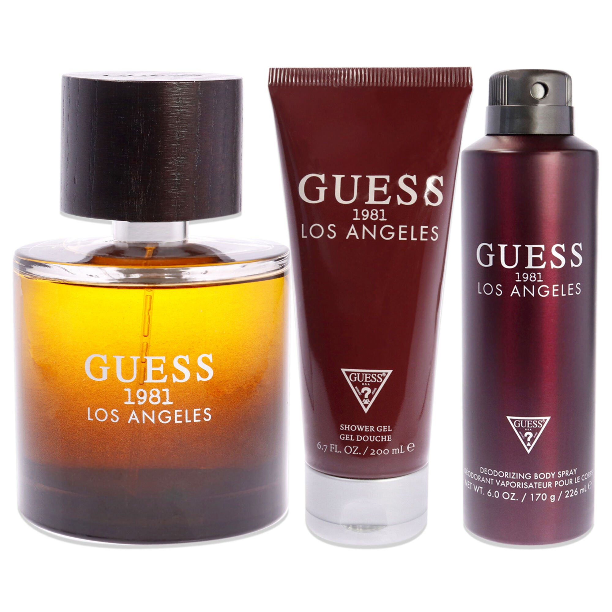 Guess 1981 Los Angeles by Guess for Men - 3 Pc Gift Set 3.4oz EDT Spray, 6.0oz Body Spray, 6.7oz Shower Gel, See Description, alternate image number 3