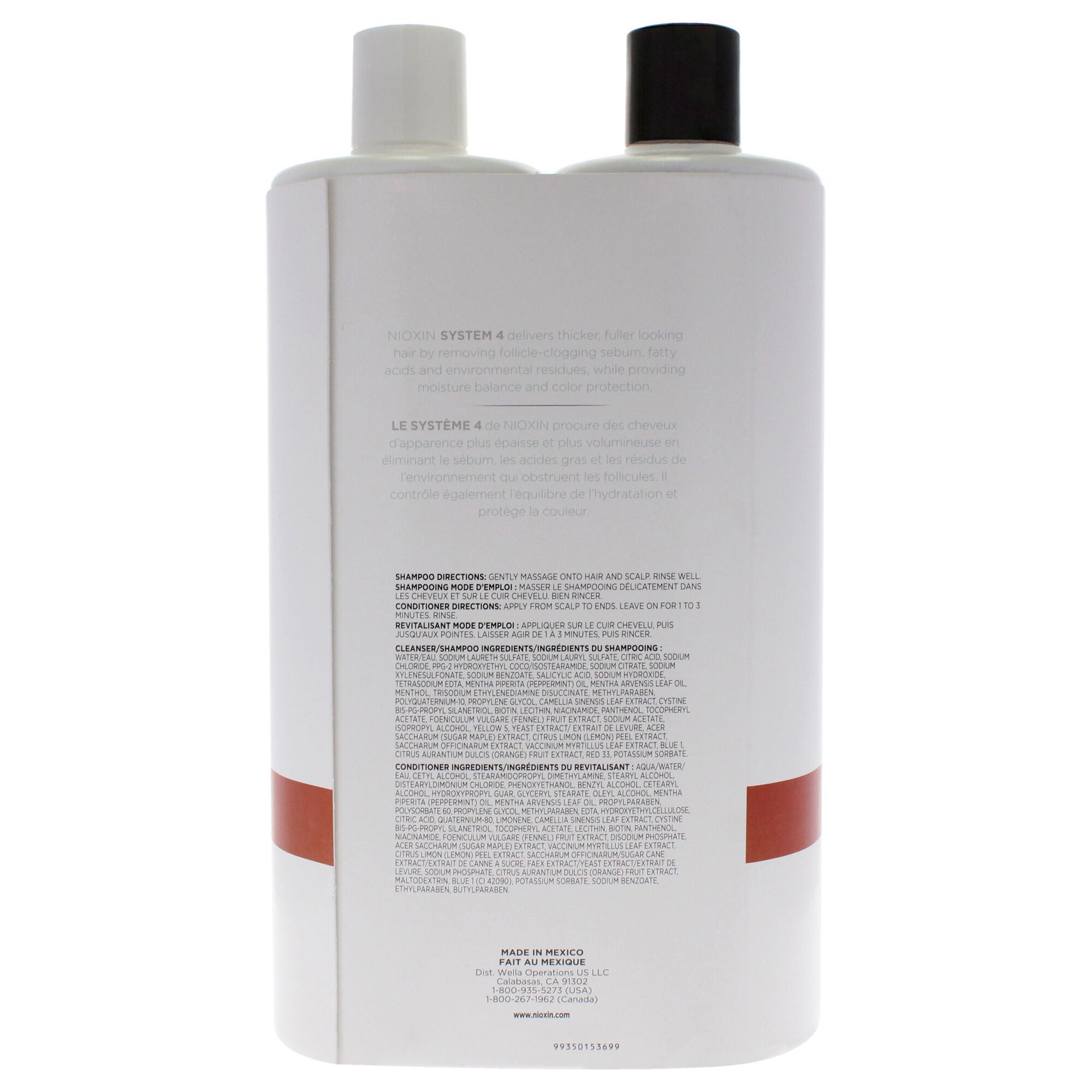 System 4 Duo by Nioxin for Unisex - 2 x 33.8 oz Shampoo, Conditioner, See Description, alternate image number 1