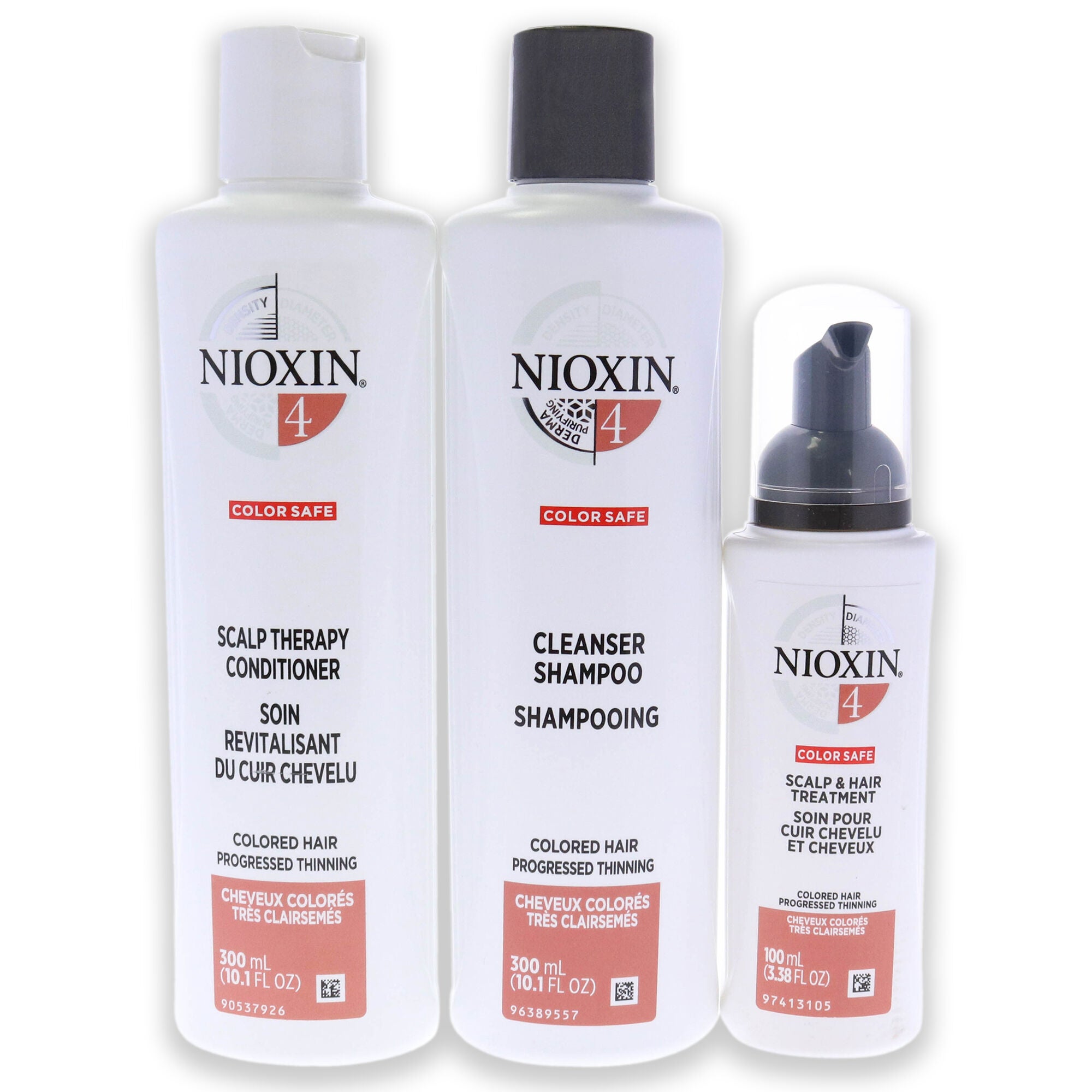 System 4 Kit by Nioxin for Unisex - 3 Pc 10.1oz Color Safe Cleanser Shampoo, 10.1 oz Color Conditioner, 1Liter Color Safe Scalp and Hair Treatment, , alternate image number 5