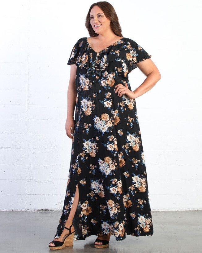 Willow Maxi Dress, Midnight Black Bloom, hi-res image number null