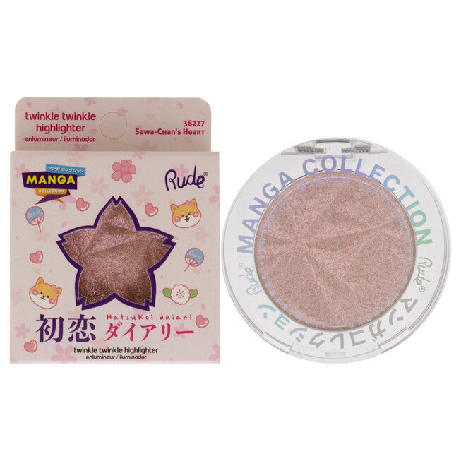 Manga Collection Twinkle Twinkle Highlighter - Sawa-Chans Heart by Rude Cosmetics for Women - 0.14 oz Highlighter, NA, hi-res image number null