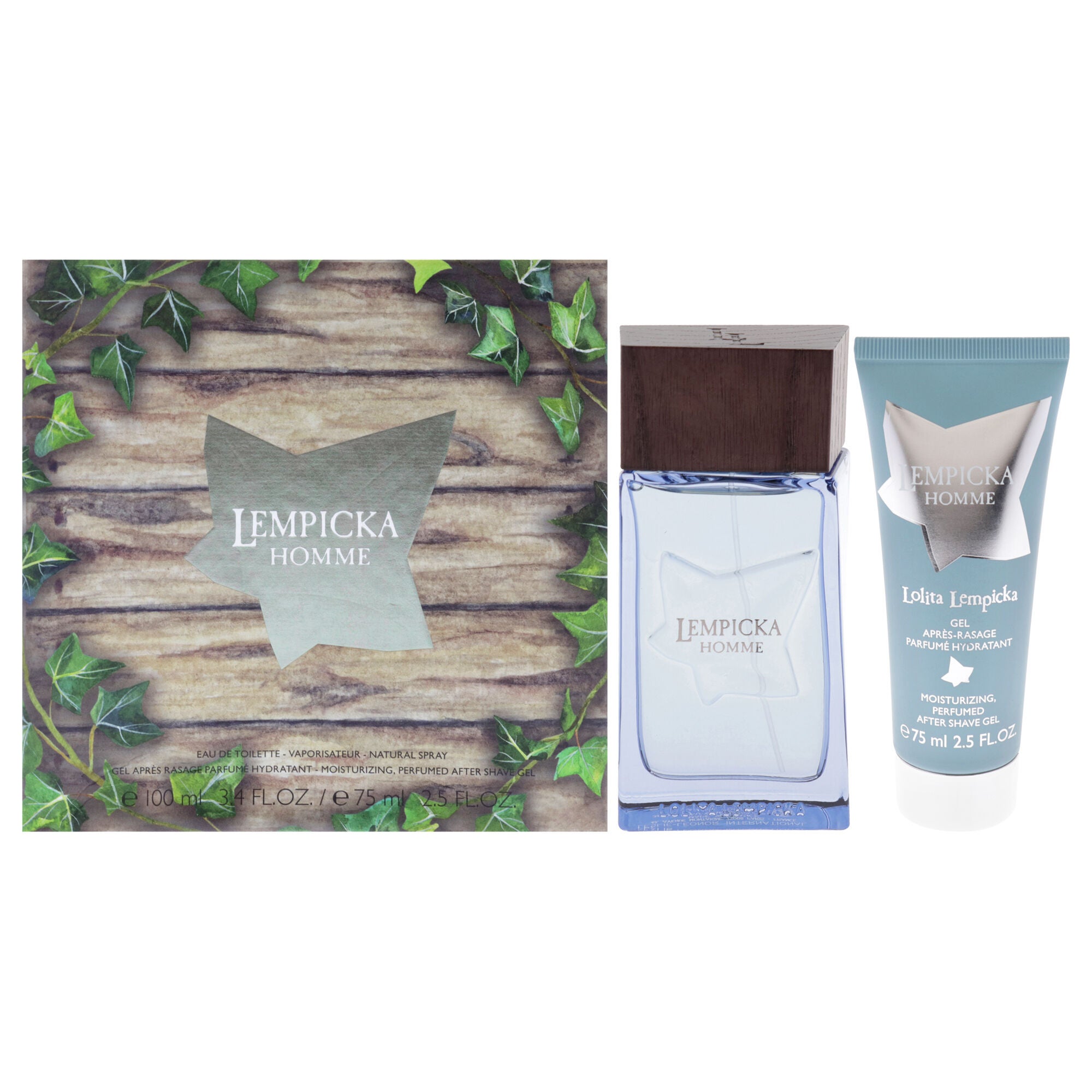 Lempicka Homme Set by Lolita Lempicka for Men - 2 Pc Gift Set 3.4oz EDT Spray, 2.5oz After Shave Gel, See Description, hi-res image number 0