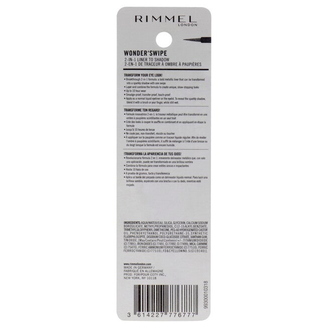 Wonder Swipe 2-in-1 Liner to Shadow - 012 Kha-Ching by Rimmel London for Women - 0.058 oz Eyeliner, , alternate image number null