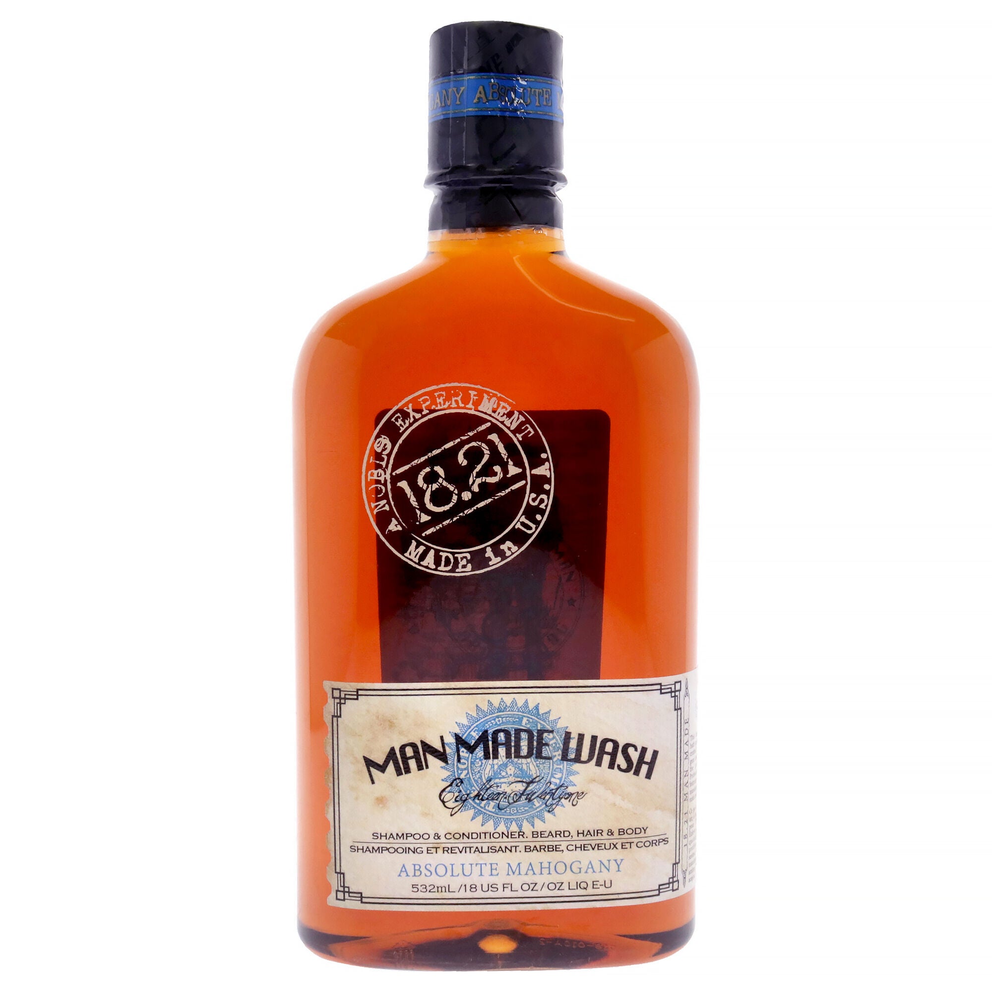 Man Made Wash - Absolute Mahogany by 18.21 Man Made for Men - 18 oz 3-In-1 Shampoo, Conditioner and Body Wash, See Description, hi-res image number 0