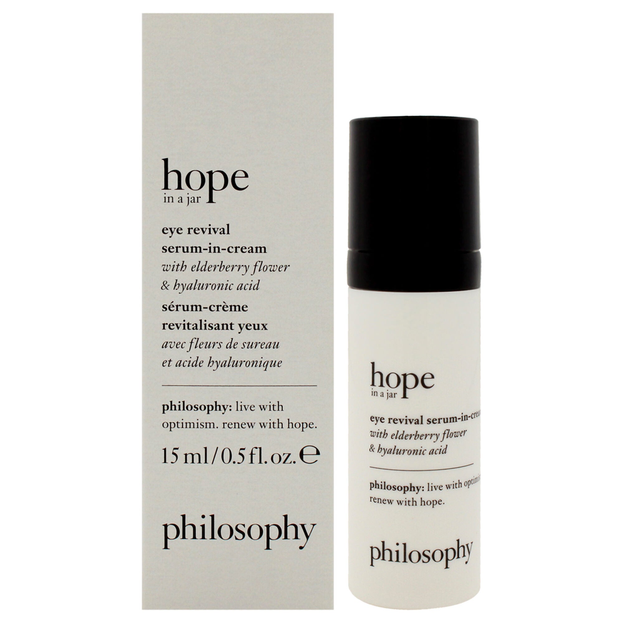 Hope in a Jar Eye Revival Serum-In-Cream by Philosophy for Unisex - 0.5 oz Sreum, See Description, hi-res image number 0