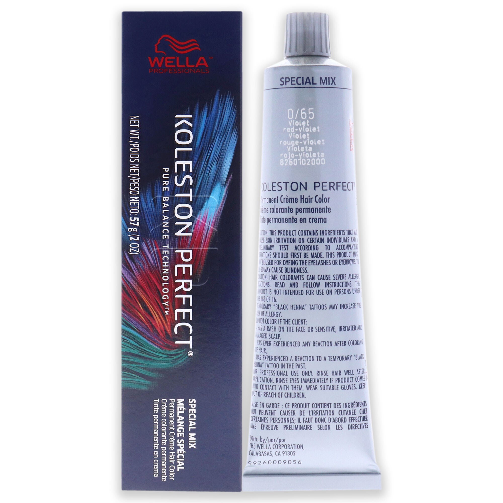 Koleston Perfect Permanent Creme Hair Color - 0 65 Violet Red- Violet by Wella for Unisex - 2 oz Hair Color, See Description, hi-res image number 0