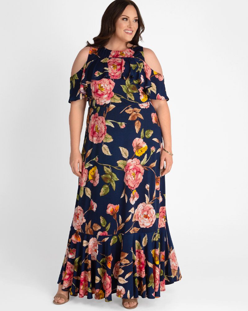 Piper Cold Shoulder Maxi Dress, , alternate image number 7