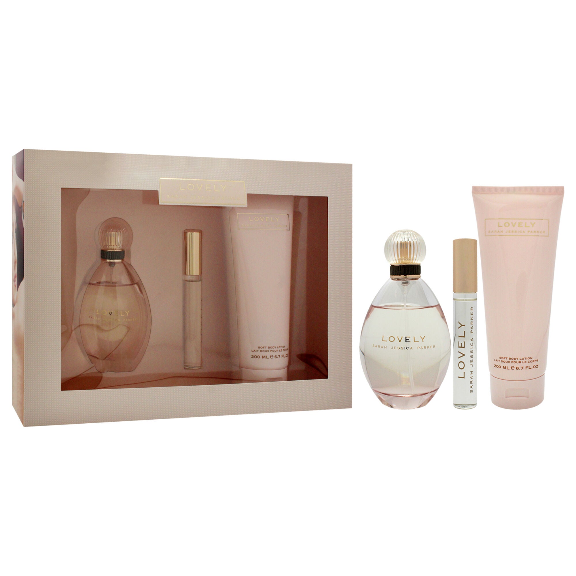 Lovely by Sarah Jessica Parker for Women - 3 Pc Gift Set 3.4oz EDP Spray, 0.34oz EDP RollerBall, 6.7oz Body Lotion, See Description, alternate image number 2