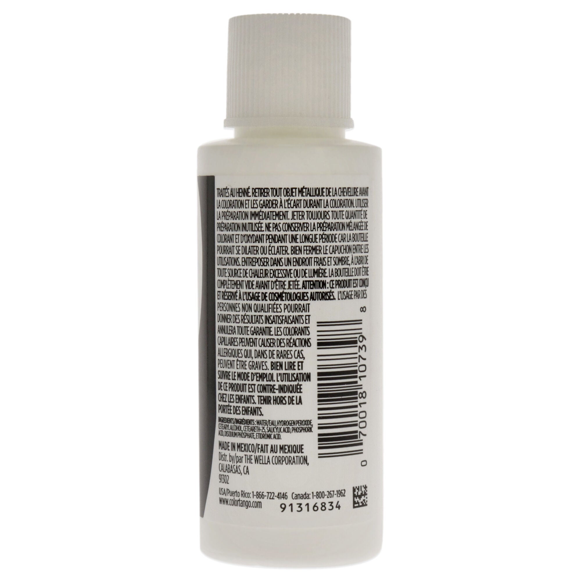 Color Tango 20 Volume Creme Developer by Wella for Unisex - 2 oz Lightener, See Description, alternate image number 2