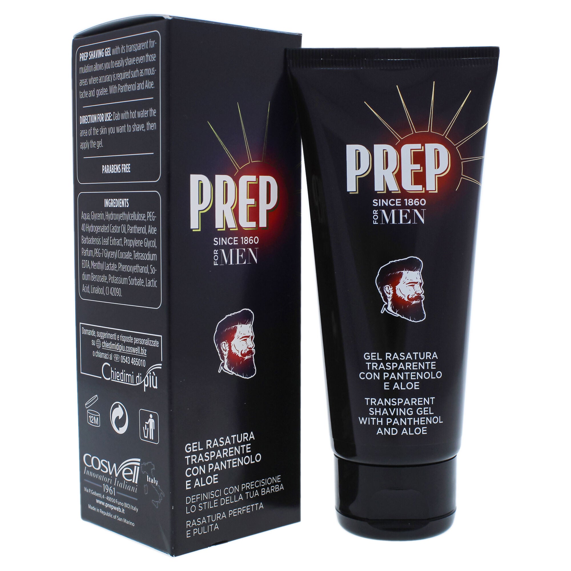 Transparent Shaving Gel with Panthenol and Aloe by Prep for Men - 3.4 oz Shaving Gel, See Description, alternate image number 2