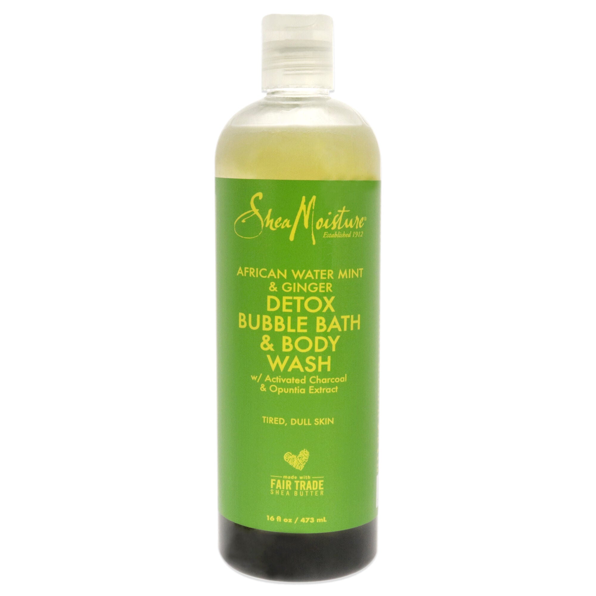African Water Mint & Ginger Detox Bubble Bath & Body Wash by Shea Moisture for Unisex - 16 oz Body Wash, See Description, hi-res image number 0