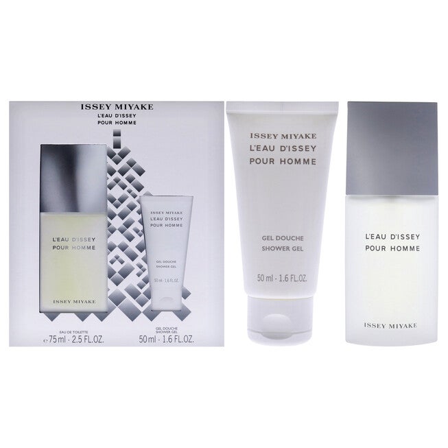 Leau Dissey by Issey Miyake for Men - 2 Pc Gift Set 2.5oz EDT Spray, 1.6oz Shower Gel, NA, hi-res image number null
