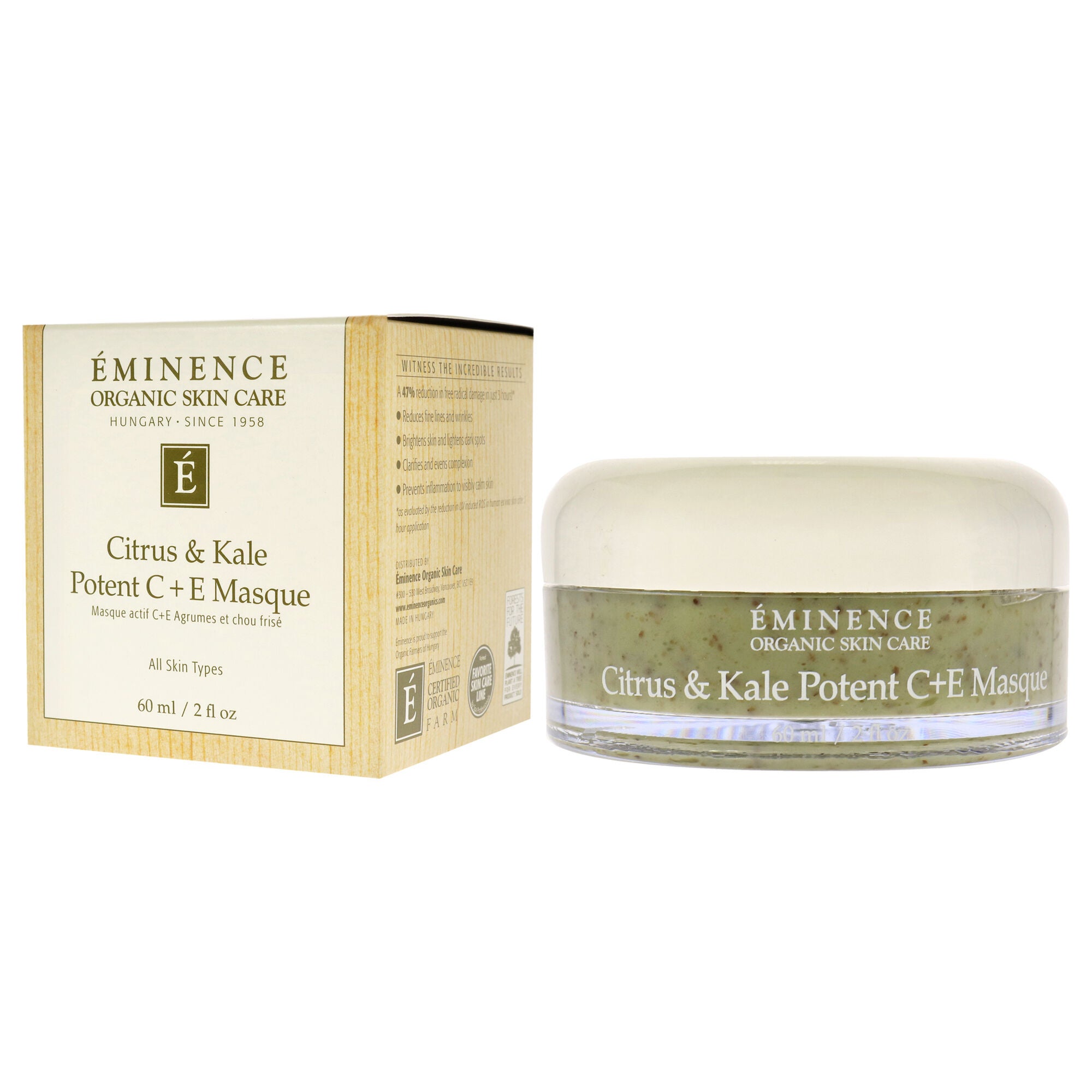 Citrus and Kale Potent C and E Masque by Eminence for Unisex - 2 oz Mask, , alternate image number 7